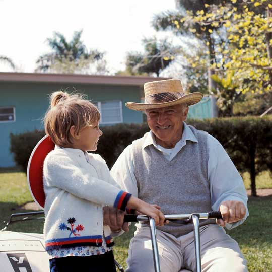 Dad & 5-year-old April, 1973