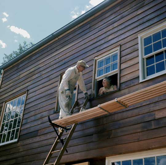 Dad & Mother, our house; Goshen, NY, 1970.