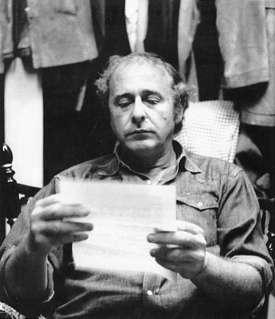 Me reading a script; Chelsea, NYC, 1975.
